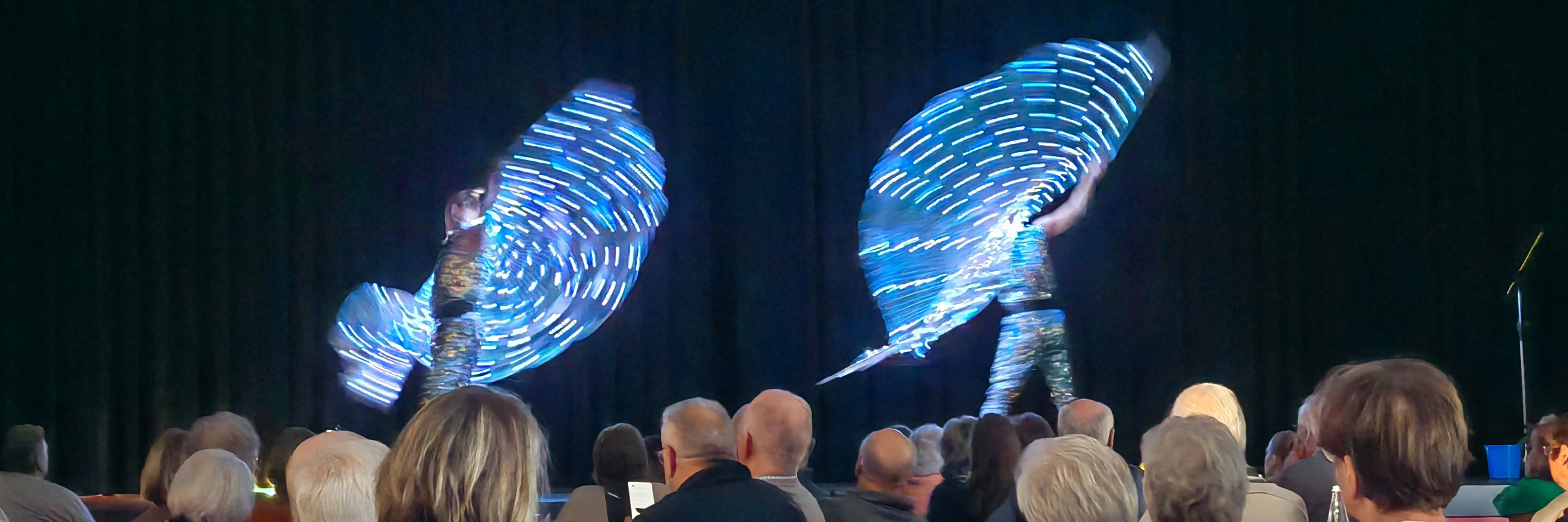 Lichtshow beim Neujahrsfrühstück